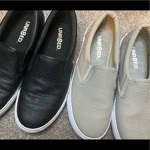 2 pairs Unr8ed slip-on Sneakers size 7.5